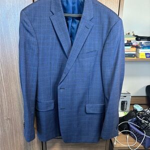 Tommy Hilfiger Navy Checkered Blazer